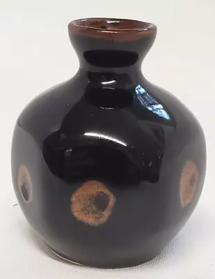 Buy Unusual David Leach, Facet Sided Bud Vase In Tenmoku Glaze. Leach Logo Impressed • 90£