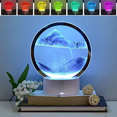 Buy Moving Sand Art Picture Hourglass Deep Sea Sandscape Glass 3D Quicksand Painting • 10.90£