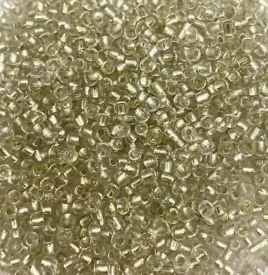 Buy Silver-Lined Glass Seed Beads - Size 11/0 (approx 2mm), 50g Pack, Choose Colour • 2.69£