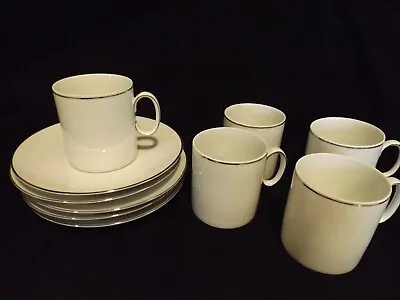 Buy Vintage Thomas Germany Platinum Silver Trim Medallion 5 Small Cups Saucers  EUC • 27.95£