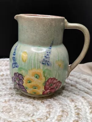 Buy Vtg E RADFORD ENGLAND Pottery Pitcher/Vase, Handpainted Lupine Garden Motif  • 51.26£