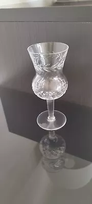 Buy Vintage Thistle Shaped Crystal Cut Wine Glass - 18.5cms Tall • 20£
