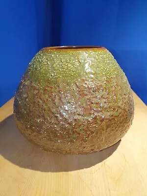Buy Rare And Unusual SylvaC Volcanic Textured Avocado Skin Vase No. 4861 • 30£