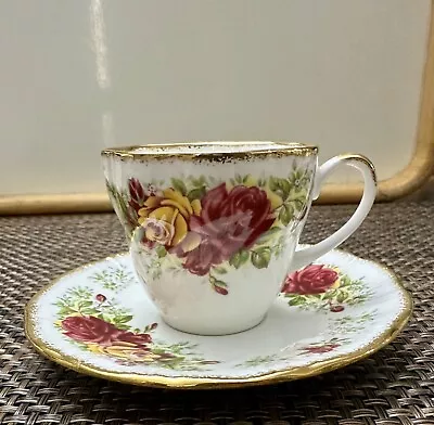 Buy Vintage Teacup & Saucer Queen's Fine Bone China England Rosina China Co • 14£