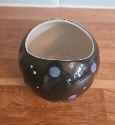 Buy Hornsea Pottery Dark Blue Spotty Trinket Dish/bowl • 10£