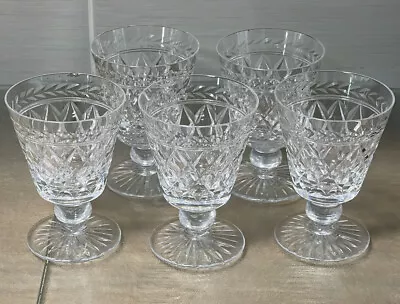 Buy Cut Glass Sherry Glasses Set Of Five 4” High X 2 3/4” Diameter Hand Blown • 28£
