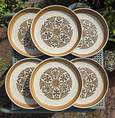 Buy 6x Denby / Langley Pottery Canterbury Pattern 8.25 Inch Salad / Dessert Plates • 20£