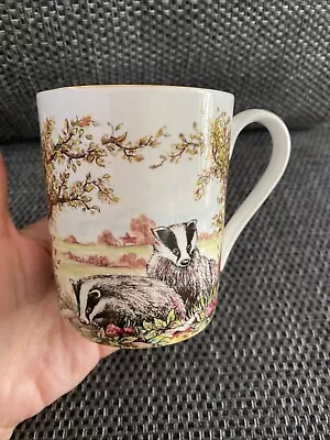 Buy Astbury Mug Badgers Badger Woodland Animals Country Forest Royal Albert Works • 12.99£