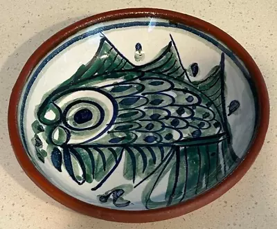 Buy Porches Algarve Fish Art Pottery Bowl Portugal. Mint Condition Aqua Blue Modern • 49.35£