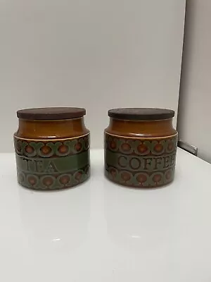 Buy Set Of Two Vintage 1970s Coffee And Tea Canisters Hornsea Pottery Bronte Pattern • 25£