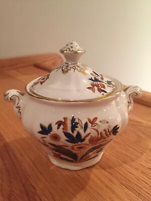 Buy Booths China Dovedale A8044 Rust & Blue Imari Lidded Sugar Bowl  Made In England • 52.92£