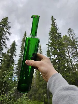 Buy Nanny Still Deep Green Signed Glass Bottle Riihimaen Lasi Finland   Nokkapullo  • 462.08£