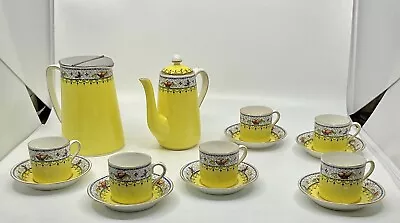 Buy Antique/art Deco Fenton Doric Bone China 15 Piece Coffee Set Sh99 • 69.99£