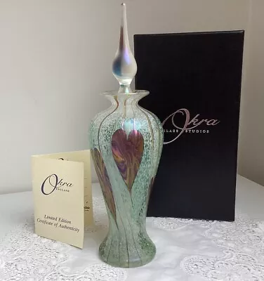 Buy BEAUTIFUL  OKRA PERFUME  BOTTLE “LIANA” DESIGN  L/E  No: 14/50 - SIGNED & BOXED • 125£