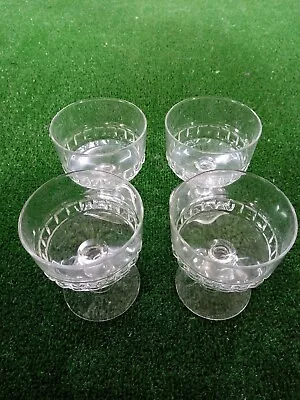 Buy 4  Vintage Luminarc French Dessert Fruit Ice Cream Sundae Glass Stemmed Bowls • 6£