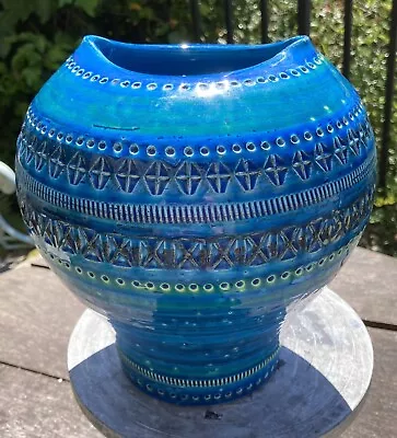 Buy Aldo Londi Rimini Blu Bitossi Rare Large  Shape Bulbous  Vase MCM • 360£