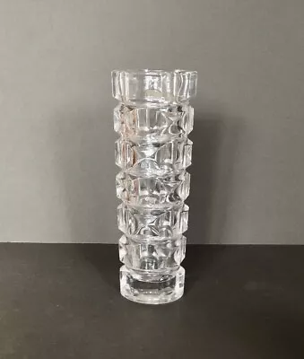 Buy Sklo Clear Glass Recess Opic Vase By Rudolf Jurnikl Czech Glass MCM • 25.95£