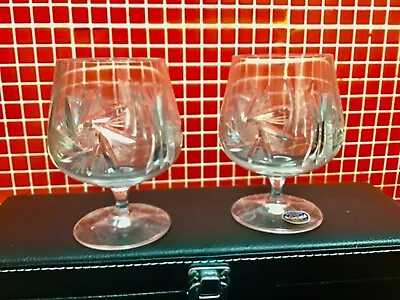 Buy Lead Crystal Brandy Glasses In Presenration Box • 6£