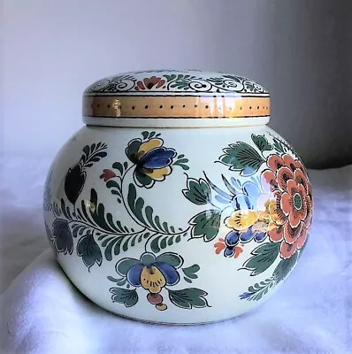 Buy Royal Delft RAAM Pottery Polychrome Signed Tea Caddy/ginger Jar. • 20£