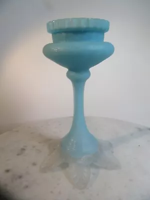 Buy Aqua Blue Turquoise & Frosted Milk Glass Tea Light  Candle Holder • 14.95£