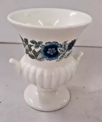 Buy Wedgewood Small Vase Bone China Clementine Blue Floral Charity Sale • 5.99£