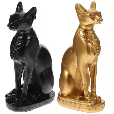 Buy  2 Pcs Ancient Egyptian Mau Goddess Cat Ornament Vintage Child • 12.69£