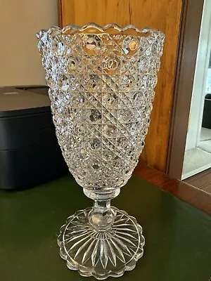 Buy Vintage Quality Cut Glass Crystal 9  VASE Excellent Condition • 8.99£