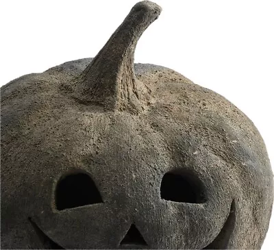 Buy Pottery Barn Handmade Black Terracotta Jack O’ Lantern MEDIUM Luminary Pumpkin • 209.68£