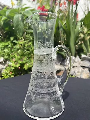 Buy A Stunning Etched Lead Crystal Glass Jug • 30£