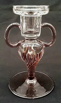 Buy Very Unusual Handmade Glass Candlestick Holder In Excellent Condition  • 12£