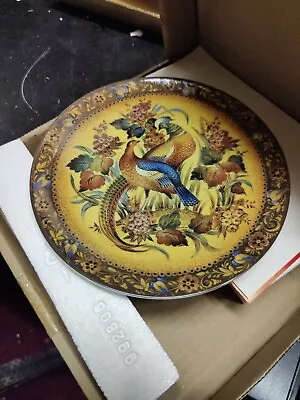 Buy Russian Collectors Plate GOLDEN MELODY - SYMPHONY OF BIRDS AND FLOWERS • 10£