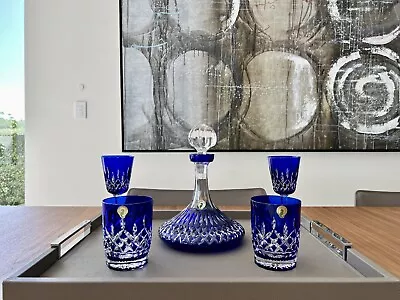 Buy Waterford Lismore Prestige Cobalt Blue Ships Decanter, DOF Tumbler & Goblet BNIB • 1,304.70£