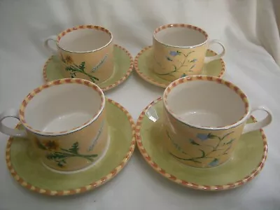 Buy Vintage Royal Stafford Gardeners Journal  Cups & Saucers ( X4.) • 18.99£