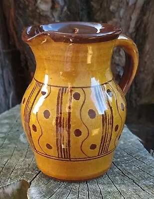 Buy Nicholas Hillyard Thrown Studio Slipware Sgraffito Axminster Pottery Jug Devon  • 14.99£