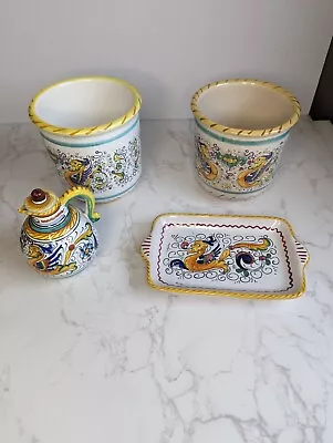 Buy Hand Painted Dipinto A Mano, Italian Tableware, Matching Set, Family Dining  • 24.99£