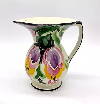 Buy Beswick Art Deco Style Jug Floral Design Handpainted 5.5  Tall F8 • 35.99£