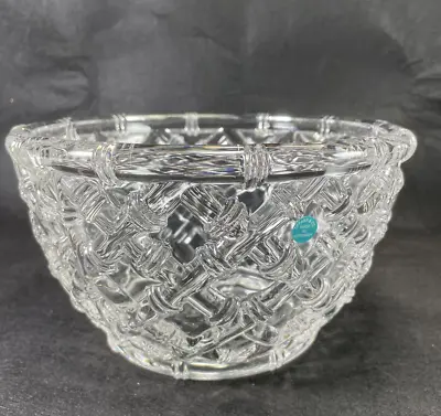 Buy Tiffany Co Crystal Bowl Sculpted Bamboo Design Lead Crystal 8 And A Half Inch • 92.21£