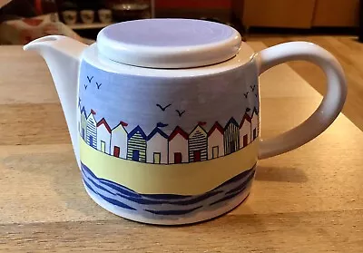 Buy Poole Pottery Beach Huts Large 2.5 Pt Straight Sides Teapot BEAUTIFUL CONDITION • 42£