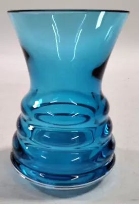 Buy Dartington Small Glass Vase - Peacock Blue - Height:  9cm • 12.99£