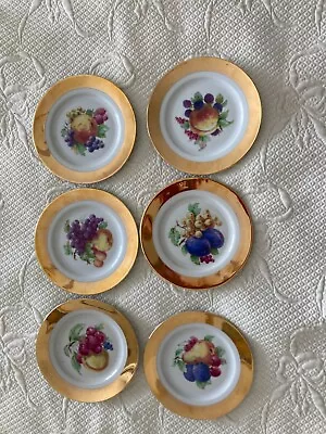 Buy Vintage Bavarian China Tea Plates (Fruit) X 6 • 30£