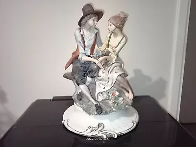 Buy Capodimonte Porcelain Courting Couple Figurine Signed NICO VENZO • 87.99£