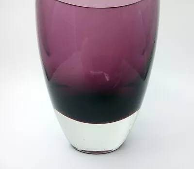 Buy Sommerso Vase Heavy Amethyst Glass 12.5cm Tall • 14.18£
