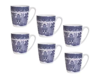 Buy 220 Ml Churchill China Blue Willow Acorn Coffee Tea Mug China Gift Set Of Six • 37.80£