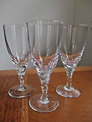 Buy Set 3 Orrefors Crystal CARINA Signed Large Wine Glasses Design Ingeborg Lundin • 64.99£