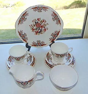 Buy Vintage Colclough China Royale 9 PC Tea For Two Cups Saucers Plates Jug Bowl • 12£