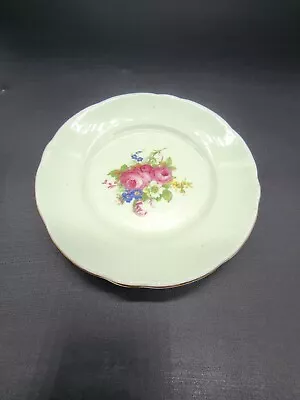 Buy Vintage Foley EB Side Plate Green Bone China Floral England • 7.30£