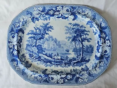 Buy Large Blue And White English Davenport Platter, Circa Early 19th Century • 140£