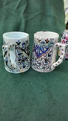 Buy  Faience Ale Mugs. Delft Tankards.Tin Glazed Tankards. Antique Ale Mugs. • 60£