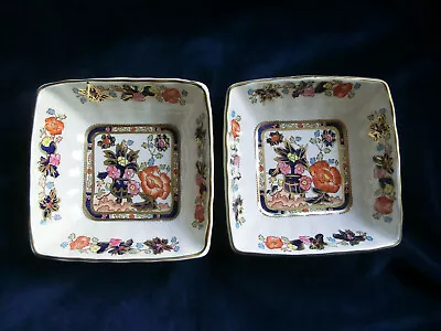 Buy 2 X Masons Patent Ironstone Mandarin Pattern Trinket Dishes C1936 Matching Pair  • 15£