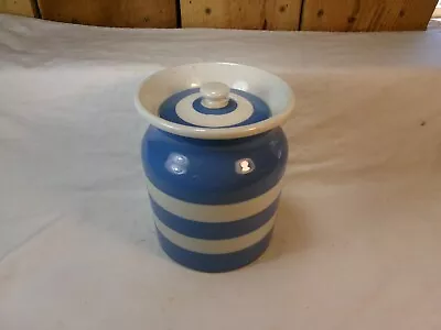 Buy Vintage T.G. Green ~ Blue And White Cornish Kitchen Ware Canister ~ Green Stamp • 26.08£